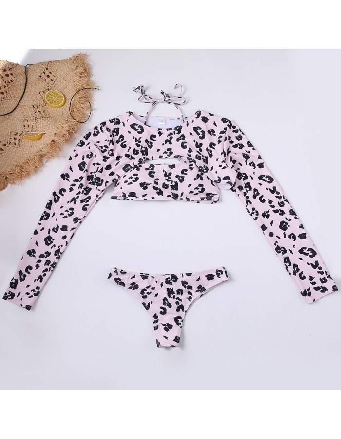 Leopard print swimsuit women 3Pcs bikini SwimwearYT15
