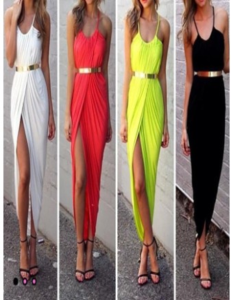 2014 New Arrival Sexy Four Colors Evening Party Maxi Long Dress M3843