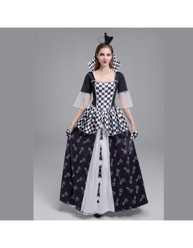 Sexy Adult Queen Dress Poker Alice In Wonderland Women Cosplay Costume M40770