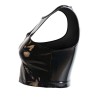 Black Women Leather Bra Tops M7273