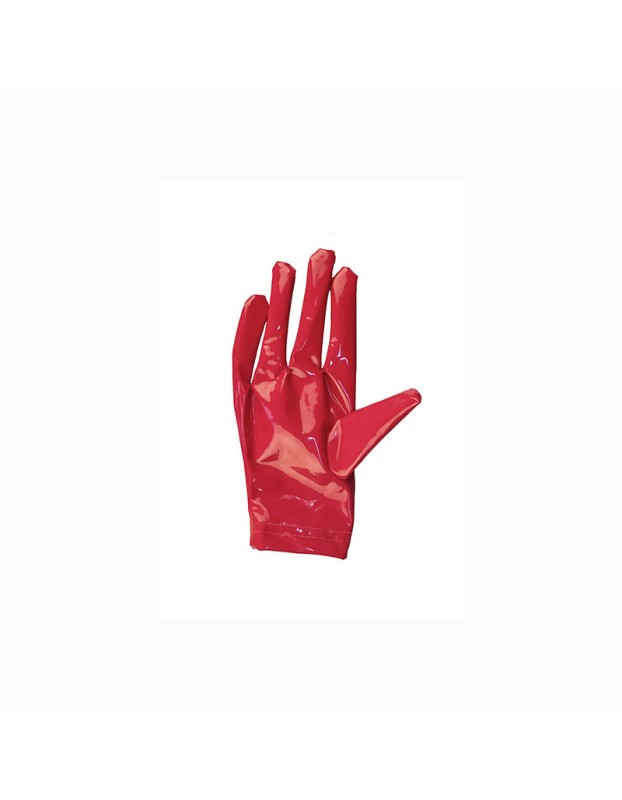 European and American Short High Elastic Bright Leather PU Gloves 68323