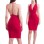 Red Open Back Bodycon Midi Dress M2341