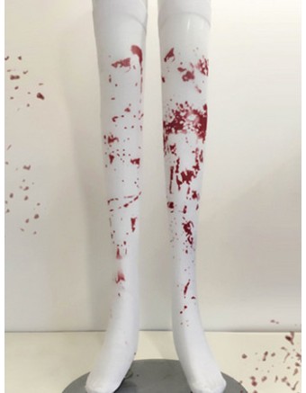 Halloween Knee High Socks Blood Printed Stockings H1