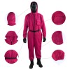 Adult Squid Game Villain Red Jumpsuit Halloween Cosplay Costume Round Six Square Masks Outfits