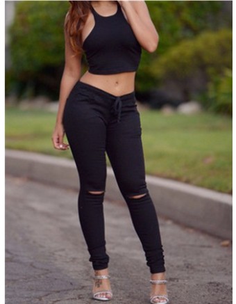 2016 New Women 3 Colors Hallow Out Legging FG9122