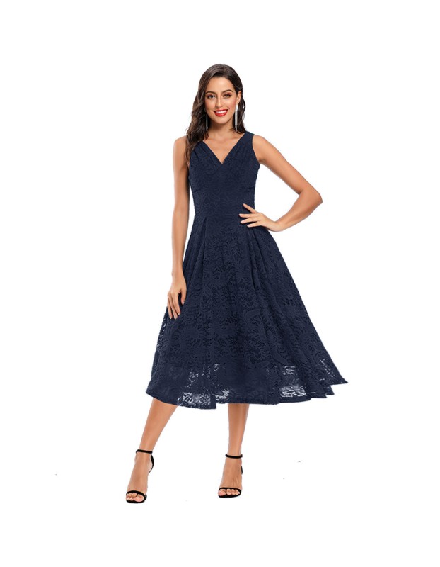 Party Elegant Slim Ladies Dinner Sexy Lace Birthday Dress CD1785