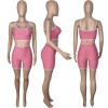 Yoga Set Women Sport Set Sling Two Piece Short Set M057