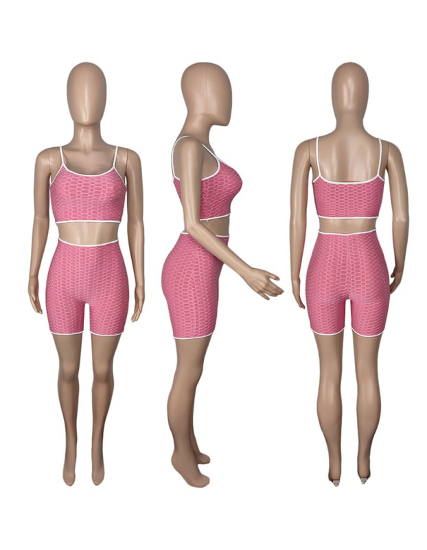 Yoga Set Women Sport Set Sling Two Piece Short Set M057