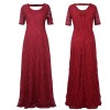 Elegant Women Lace Long Party Dress M30416
