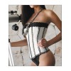 white sexy satin corset m1768