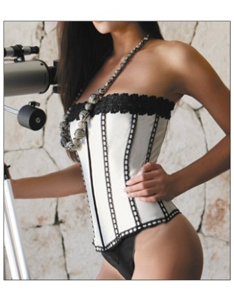 white sexy satin corset m1768