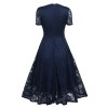 V-neck Midlength Lace Wedding Party With A Full Swing Dinner Dress CD1784