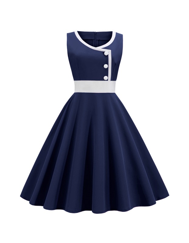 Round Neck Sleeveless Four Colors Elegant Ladies Party Dress JY15121