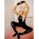 One-shoulder vinyl catsuit m7201