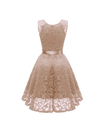 Big Swing Mesh Sexy Women Lace Modest  V-Neck Evening Dresses CD1592