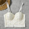Short Pearl Suspender Vest Sexy Strapless Top 8992