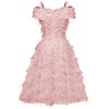 Sexy Suspenders Gown Evening Feather Formal Elegant Party Dress CD1715