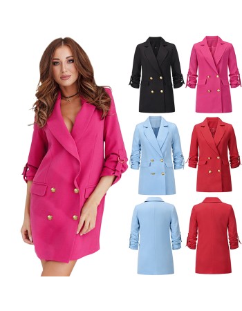 Formal Suits Casual Loose Fashion Womens Mid-Length Arket Blazer LQ162