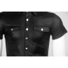 Sexy Mens Soft Faux Leather Shirt Tops Costume N974