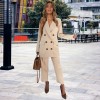 Large Lapel Office Set Casual Straight Long Pants Suit  Blazer Women LQ159