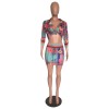 Ladies Floral Print Sexy Two Piece Set M9064