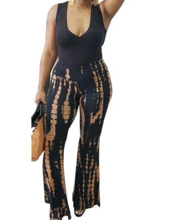 Sexy hot item  irregular print jumpsuit  m88047