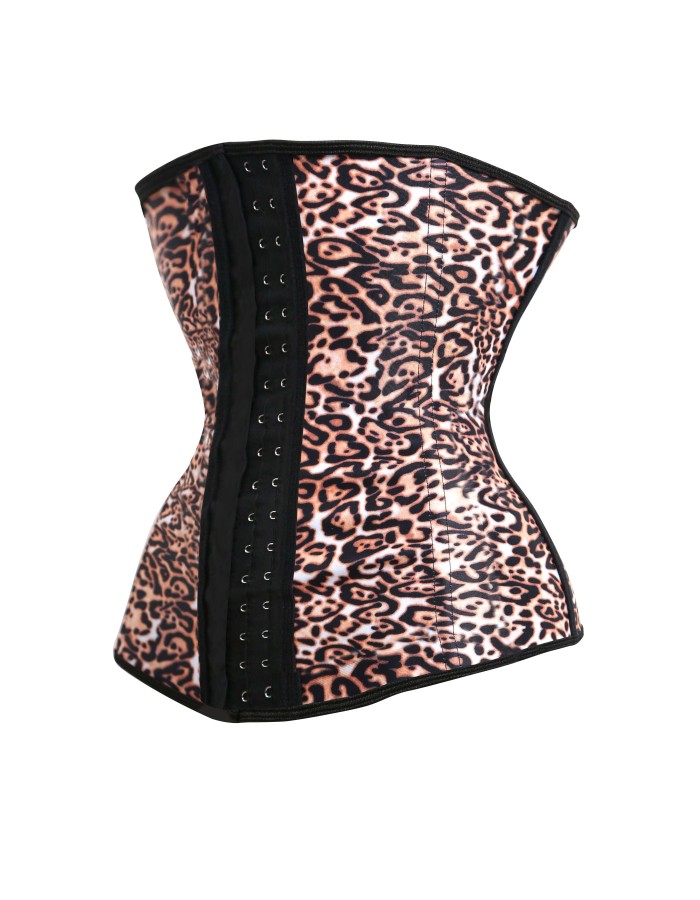 New style leopard latex corsets for women M1303L