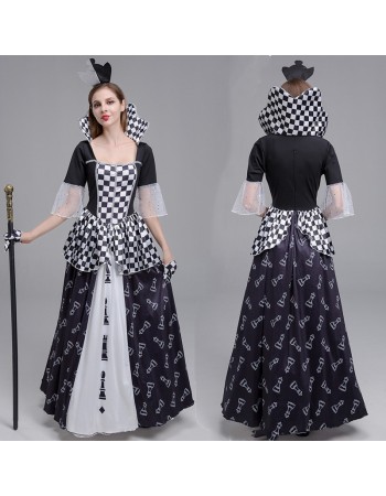 Sexy Adult Queen Dress Poker Alice In Wonderland Women Cosplay Costume M40770