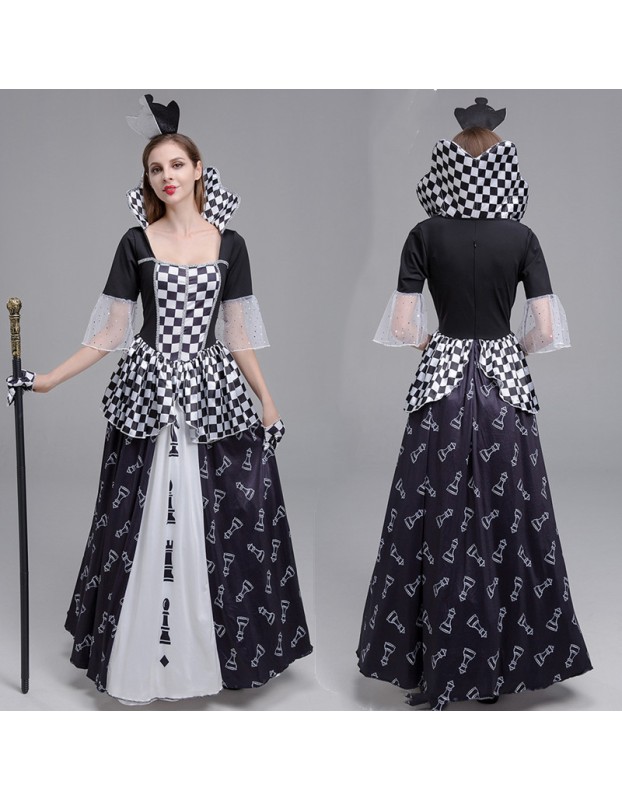 Sexy Adult Queen Dress Poker Alice In Wonderland Women Cosplay Costume M40770