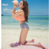 Summer high waist stripes bikini sweet swimsuit M17090