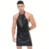 Men Sexy Leather Apron Sling Open Crotch Skirt Nightclub Stage Dress Costume N978