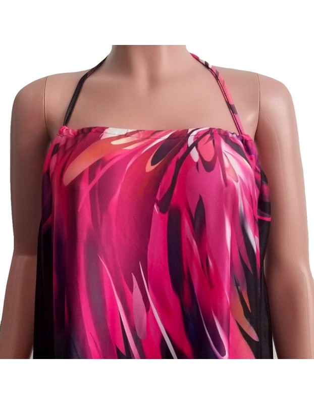 Halter Style Women Casual Loose Beach Maxi Dress M8388