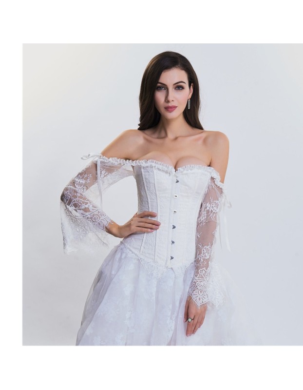 Long Sleeve Lace Corset M1418A