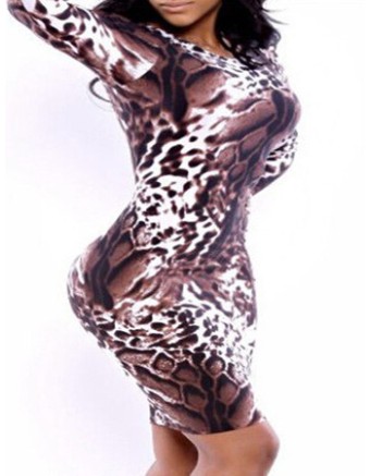 Sexy Leopard Print Bodycon Dress M2320