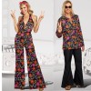 Women and Men 60s 70s Retro Hippie Disco Halloween Cosplay Costume  M40654