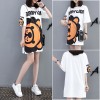 Casual Loose Cartoon Printed T Shirt Dress M8369