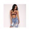 EMBROIDERY FLOWER MESH SLING LINGERIE BR001