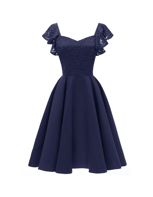 Plus Size Women Amazon Explosion Butterfly Sleeve Sexy Satin Pendant Dress CD1626