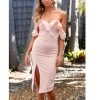 Sexy Ruffle Backless Split Elegant Party Dress M18034
