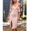 Sexy Ruffle Backless Split Elegant Party Dress M18034