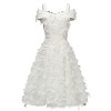 Sexy Suspenders Gown Evening Feather Formal Elegant Party Dress CD1715