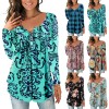 Ladies Casual Floral Printing Blouse M5602