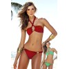 Sexy Red Deluxe Halter Bikini M5211