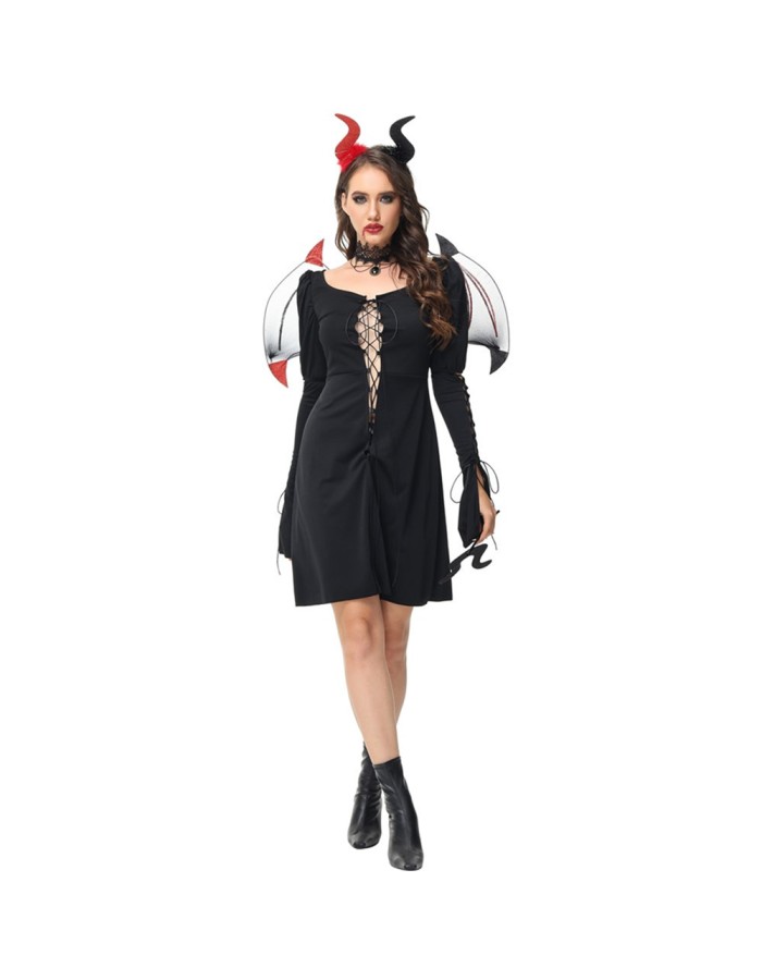 Women Cosplay Vampire Costume for Adult Halloween Party Devil Queen Dress Up  SL3402