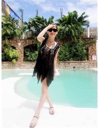 Korea Crocheted Beach Cover Dress M5323