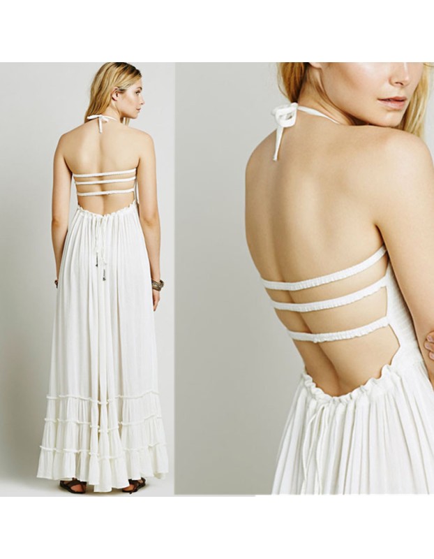 Summer Sexy Backless Maxi Dresses m30406