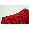 Women Lace Up 2 Layer Ruffles Tulle Asymmetrica Skirt M31714