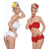 Sexy sweet layered ruffled bikini M5199