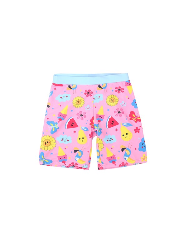 Floral Children's Swimsuit Girls Swimming Suit Short Sleeve Sun Protection Cute Swimsuit KF213