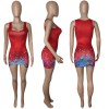 Club Mini Dress Printed Casual Sexy Bodycon Dress M063